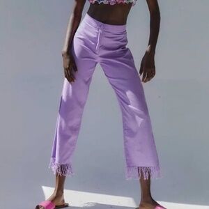 New! Tach Nicanor Linen Pants - Lilac